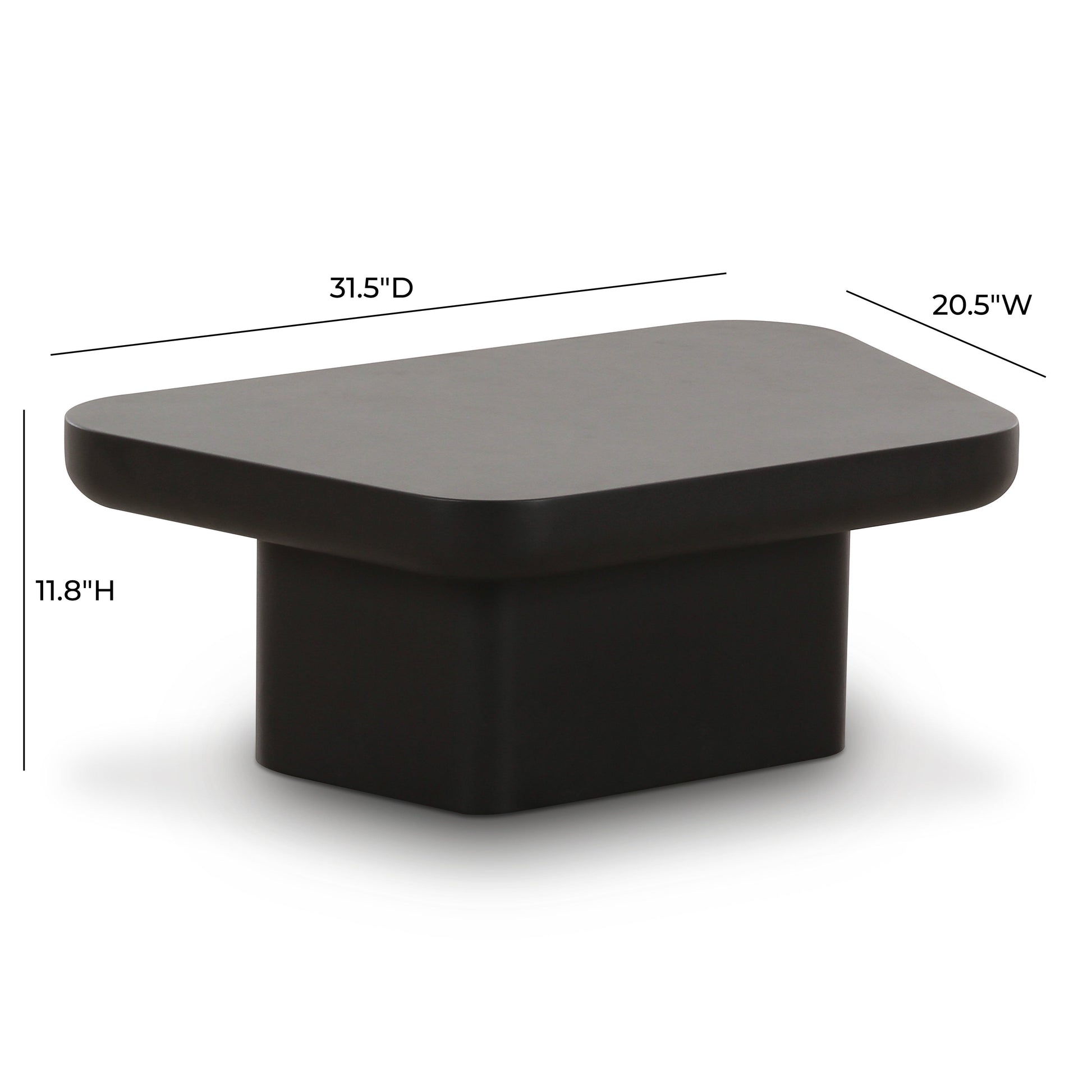 Yoko Black Coffee Table 31 5 38 6 by TOV Oc69133