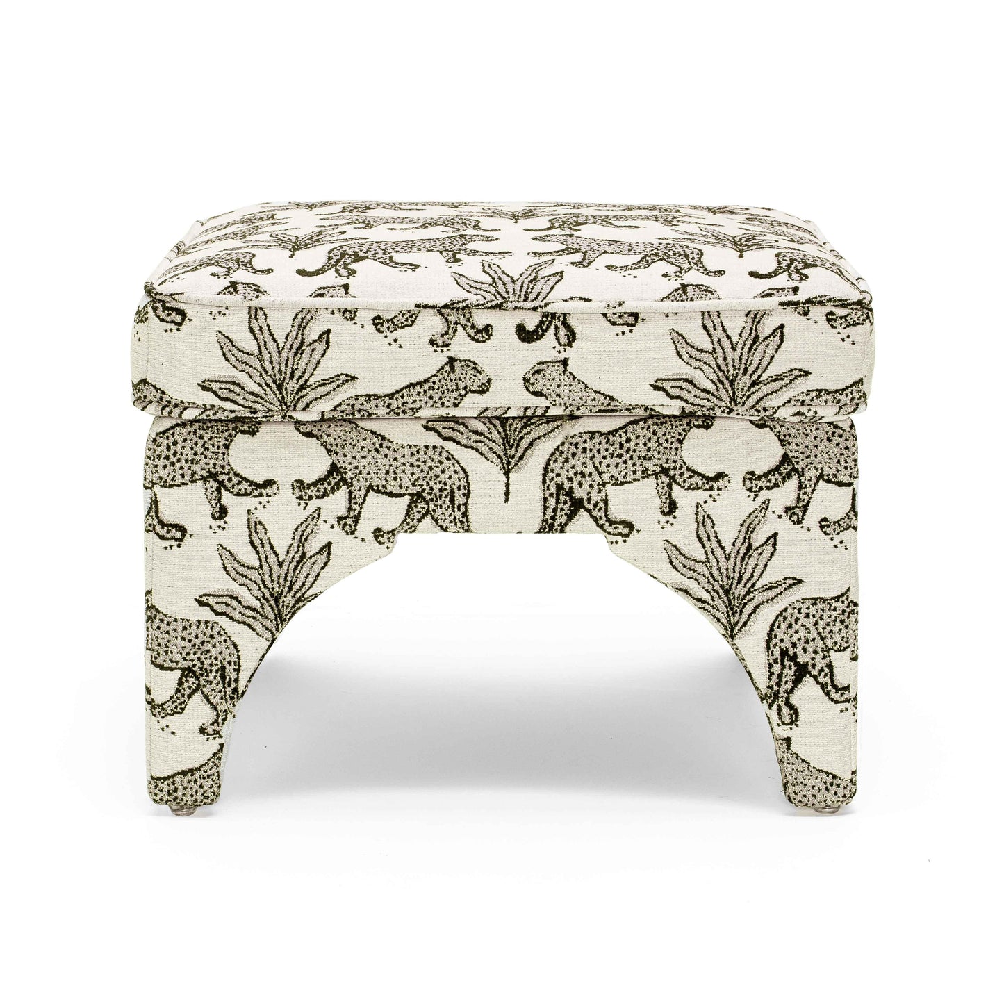 Raji Leopard Jacquard Ottoman by TOV Oc69200