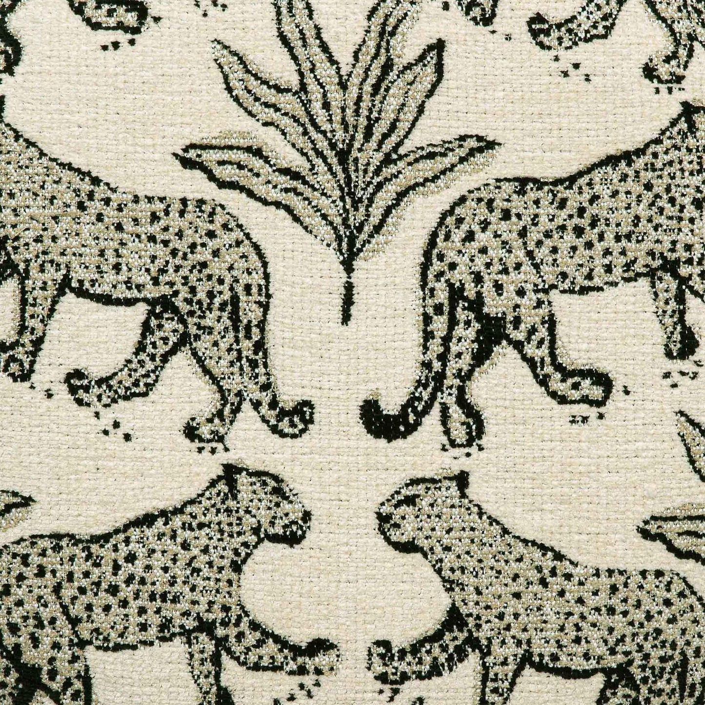 Raji Leopard Jacquard Ottoman by TOV Oc69200