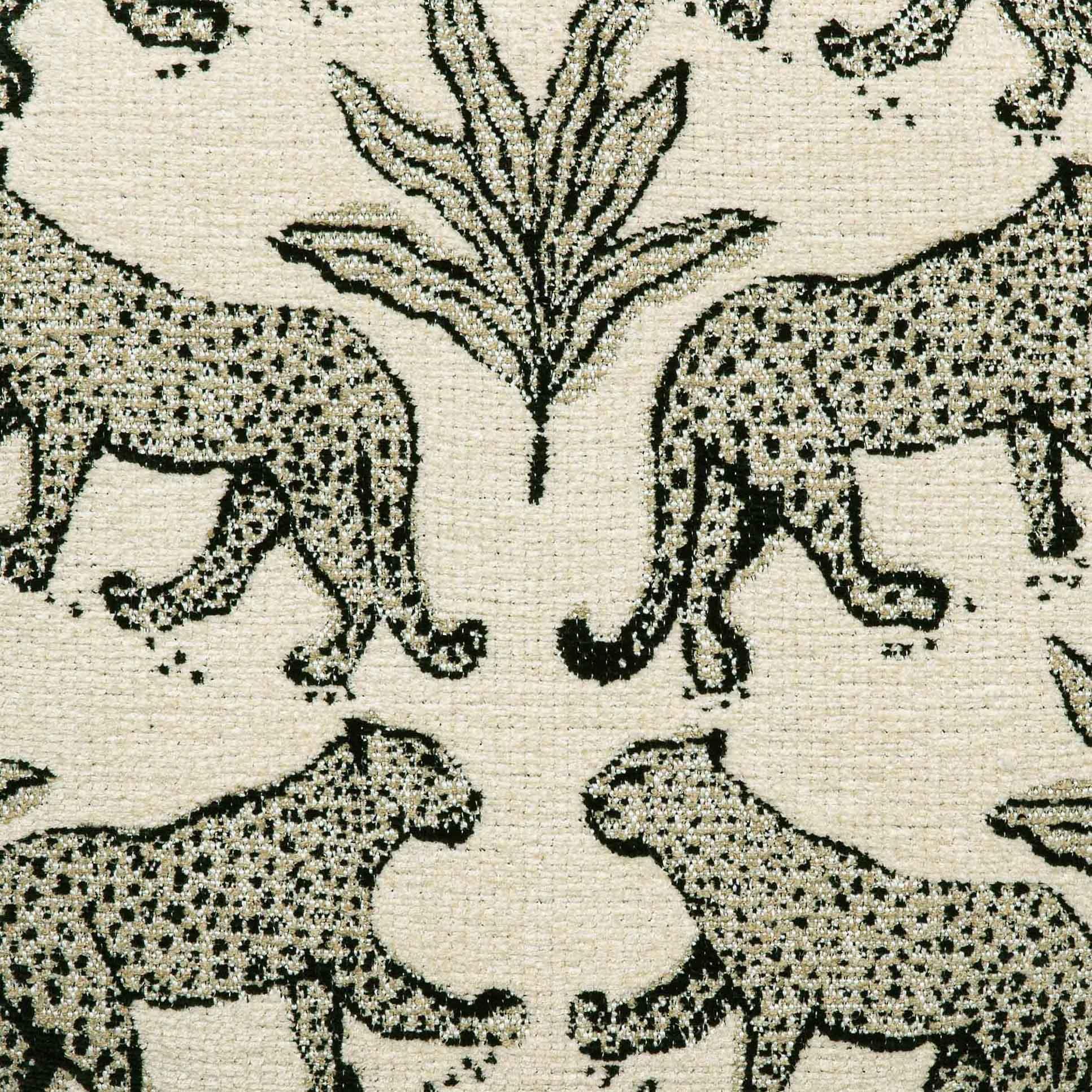 Raji Leopard Jacquard Ottoman by TOV Oc69200