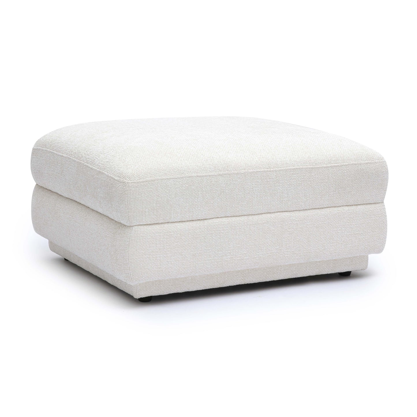 Perry Cream Chenille Modular Ottoman by TOV Oc69218