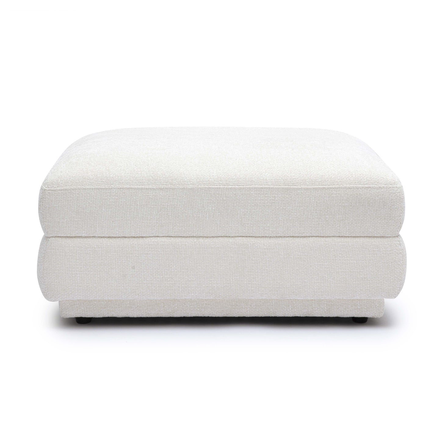 Perry Cream Chenille Modular Ottoman by TOV Oc69218