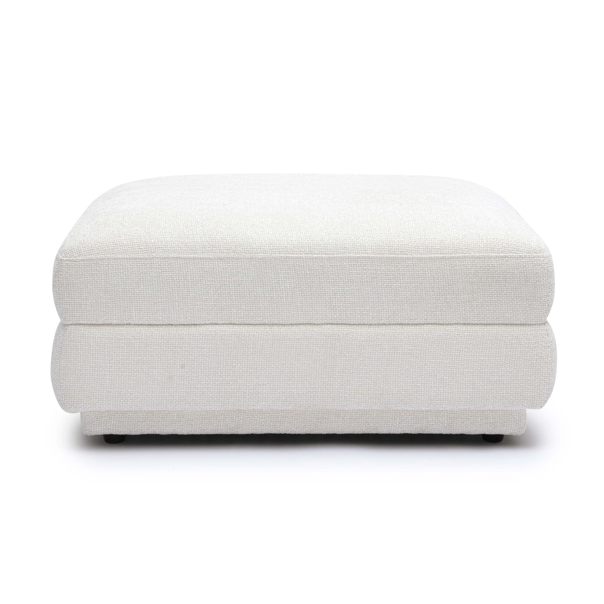 Perry Cream Chenille Modular Ottoman by TOV Oc69218