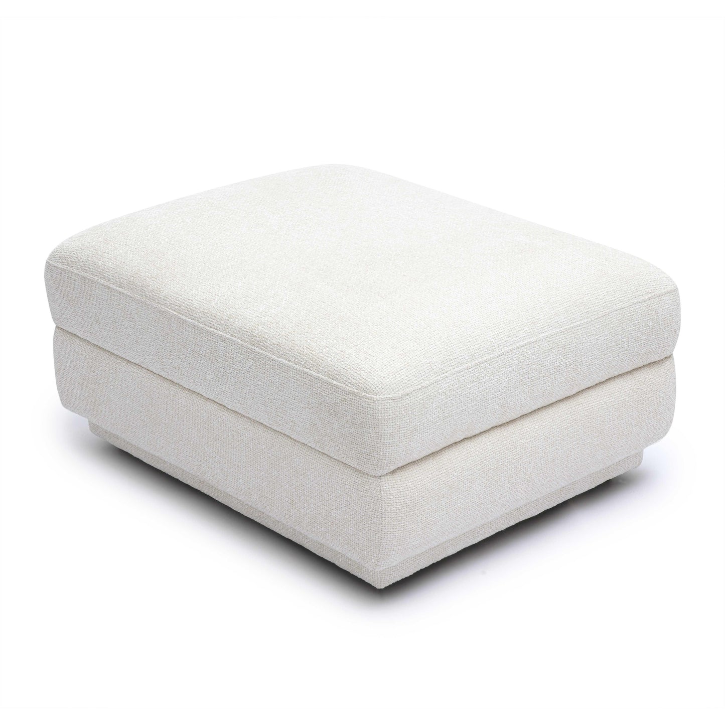 Perry Cream Chenille Modular Ottoman by TOV Oc69218
