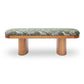 Ollie 48 Olive Green Leopard Jacquard Bench by TOV Oc69224