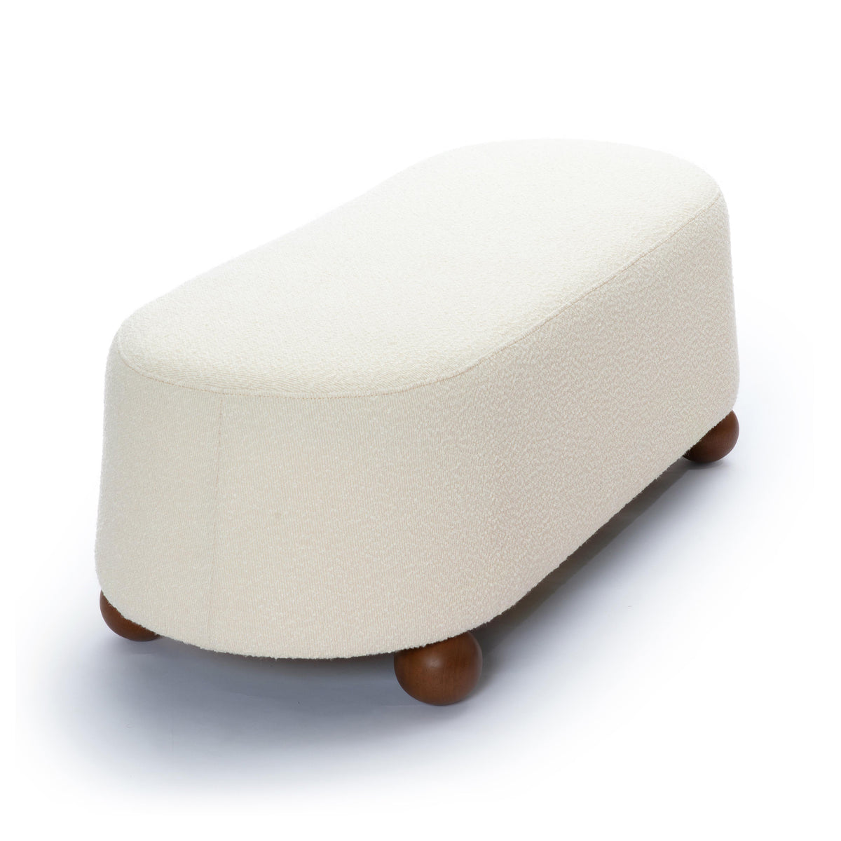 Jaine Cream Performance Boucle Large Ottoman by TOV Furniture – photo 4 of 7