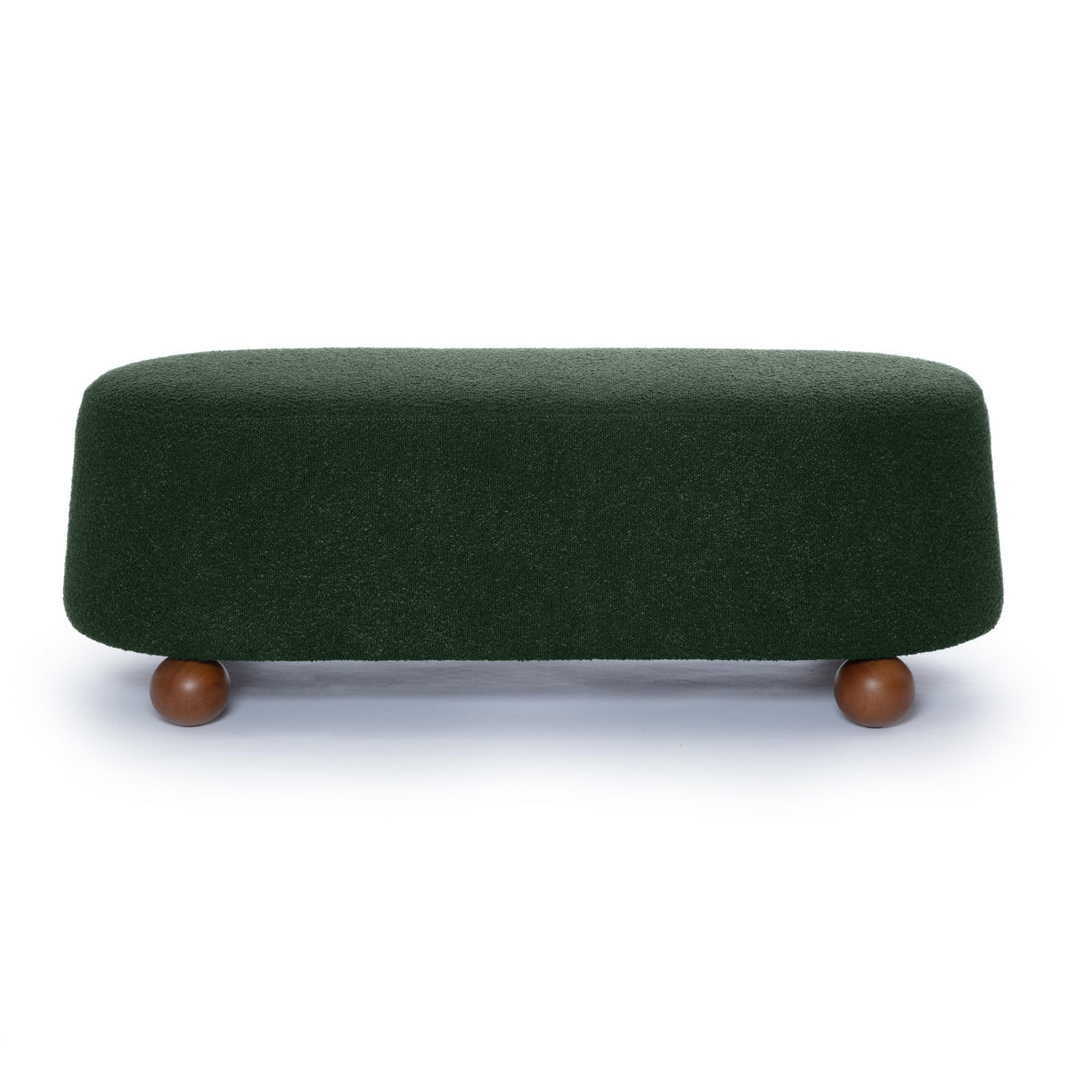 Jaine Forest Green Performance Boucle Large Ottoman by TOV Furniture – photo 3 of 7