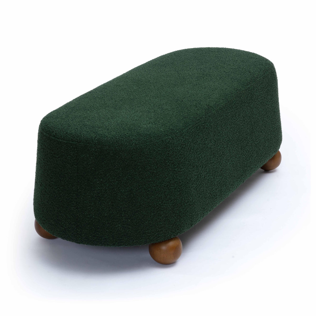 Jaine Forest Green Performance Boucle Large Ottoman by TOV Furniture – photo 4 of 7