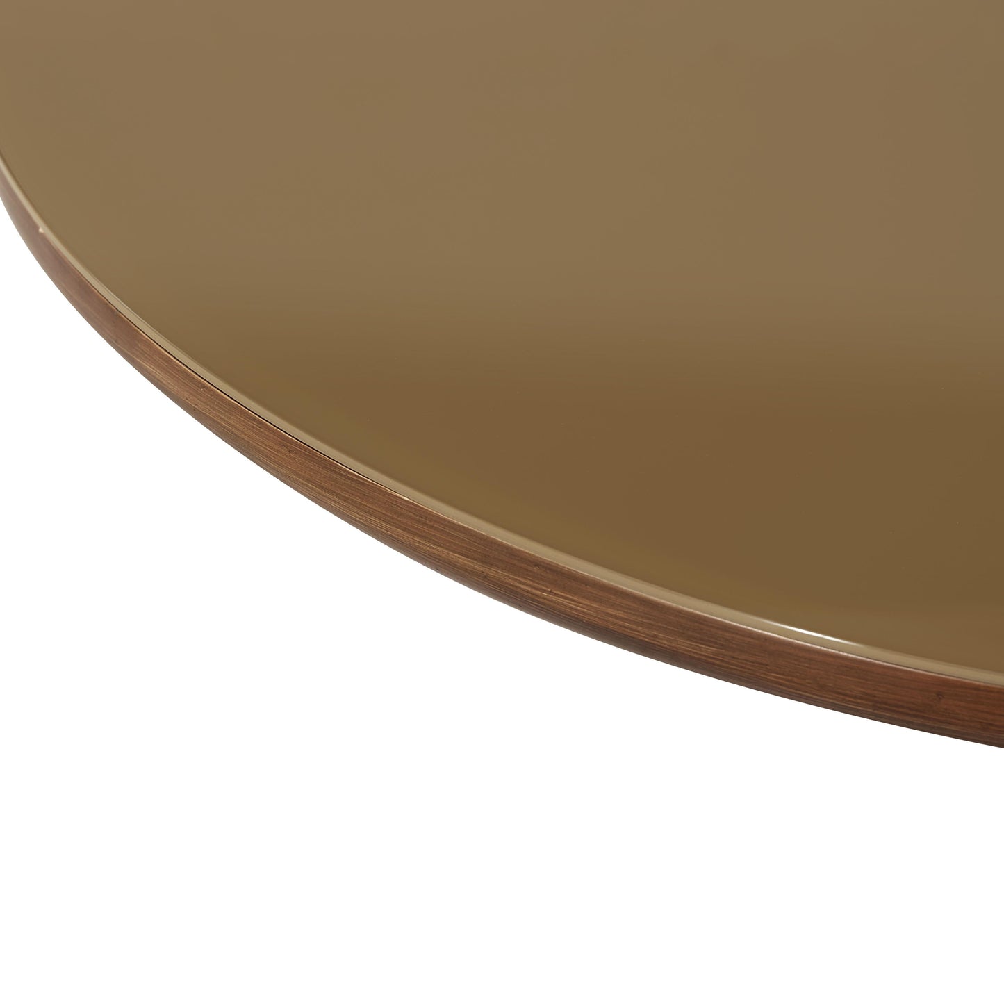 Oani 36 Walnut And Glass Round Coffee Table by TOV Oc69238