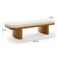 Ollie 56 5 White Performance Boucle Large Bench by TOV Oc69278