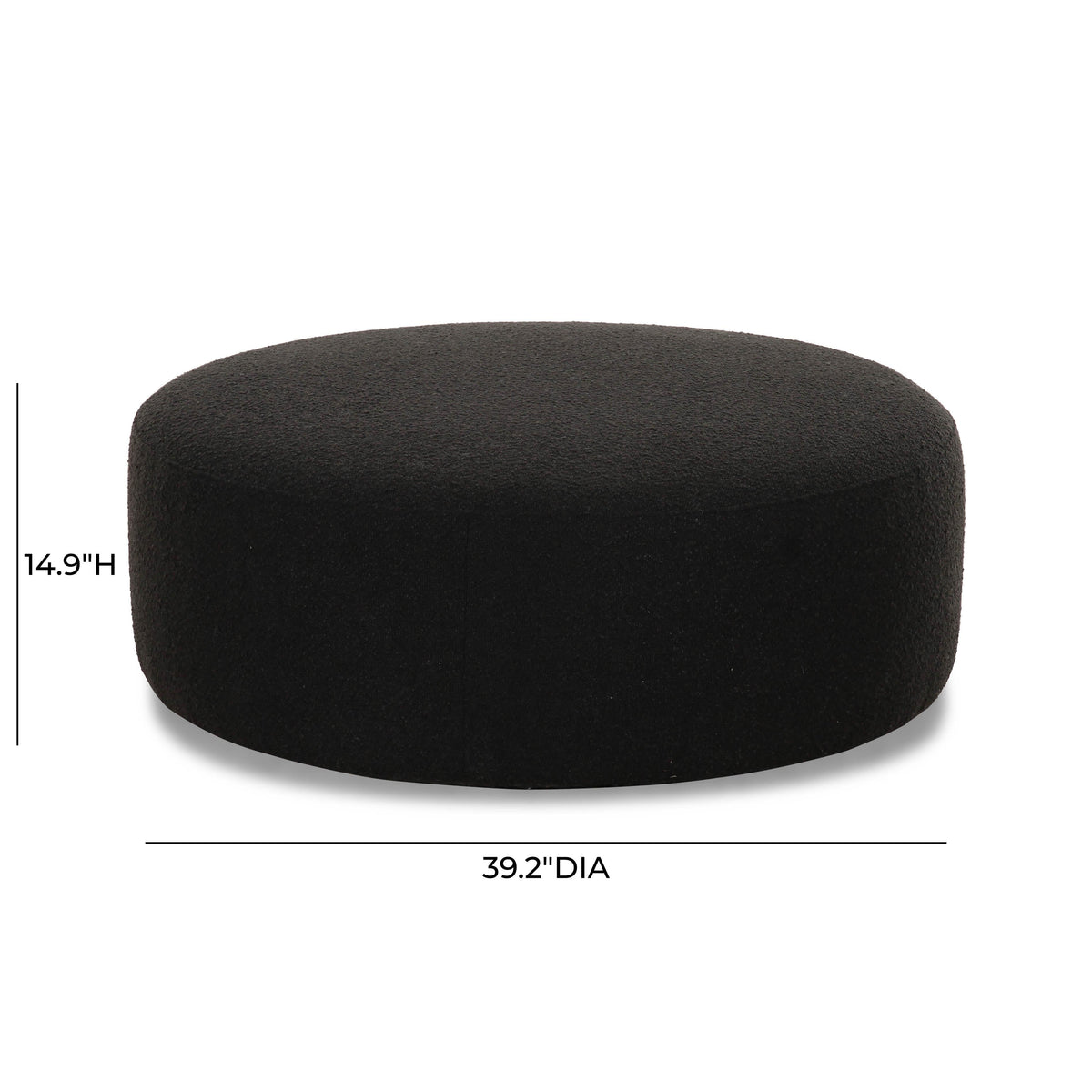 Broohah Black Performance Boucle Ottoman by TOV Furniture – photo 3 of 3