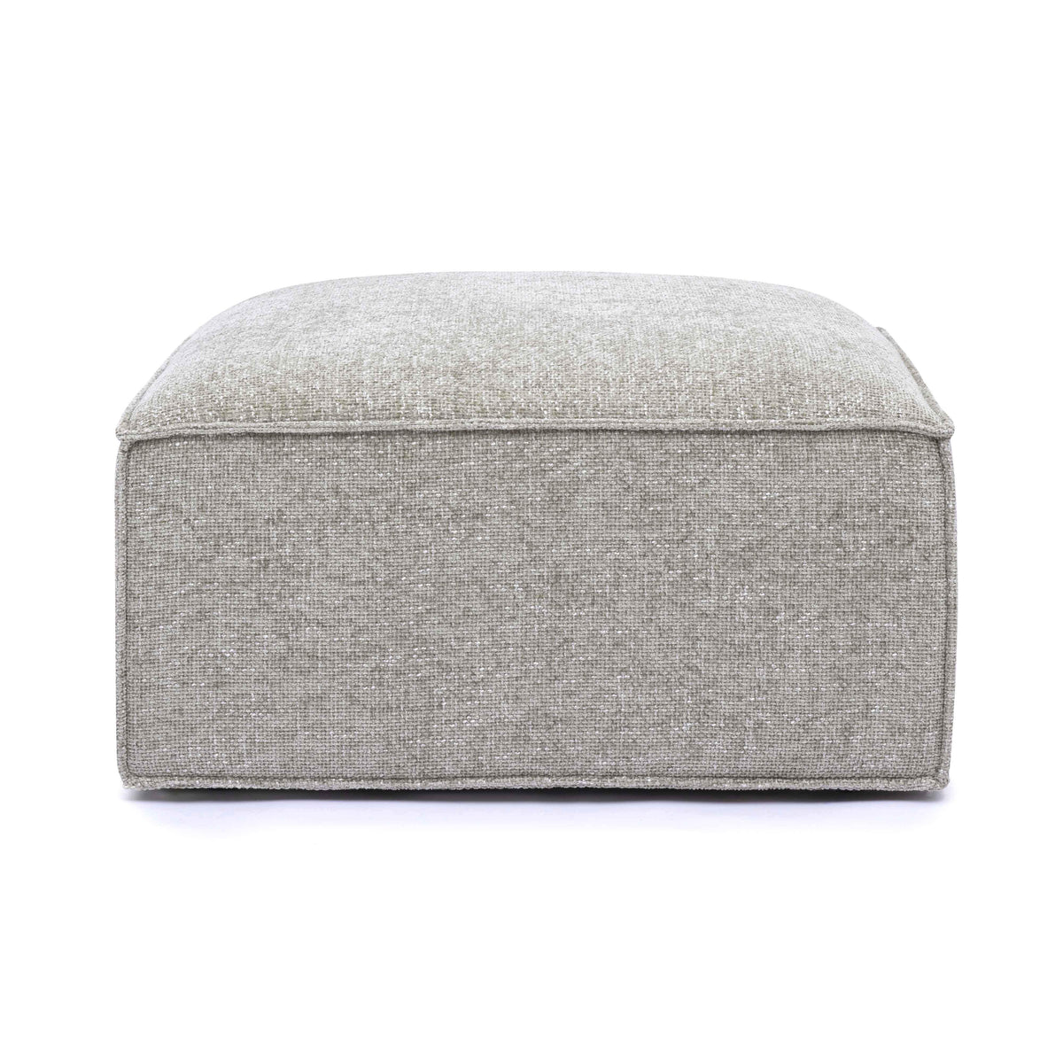 Mindy Taupe Performance Chenille Basketweave Ottoman by TOV Furniture – photo 1 of 6