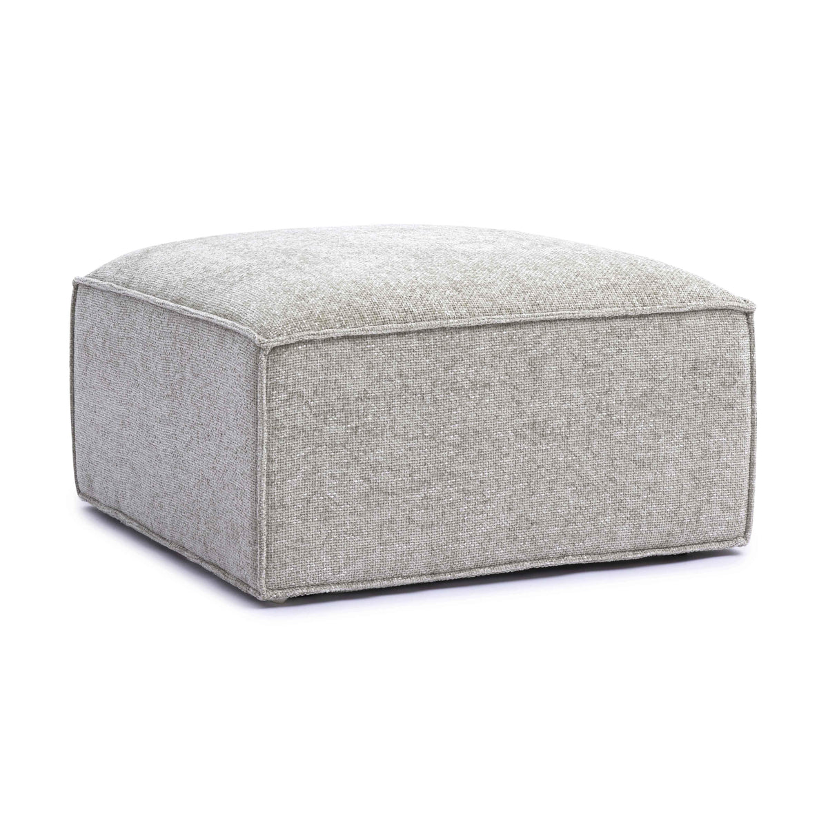 Mindy Taupe Performance Chenille Basketweave Ottoman by TOV Furniture – photo 3 of 6