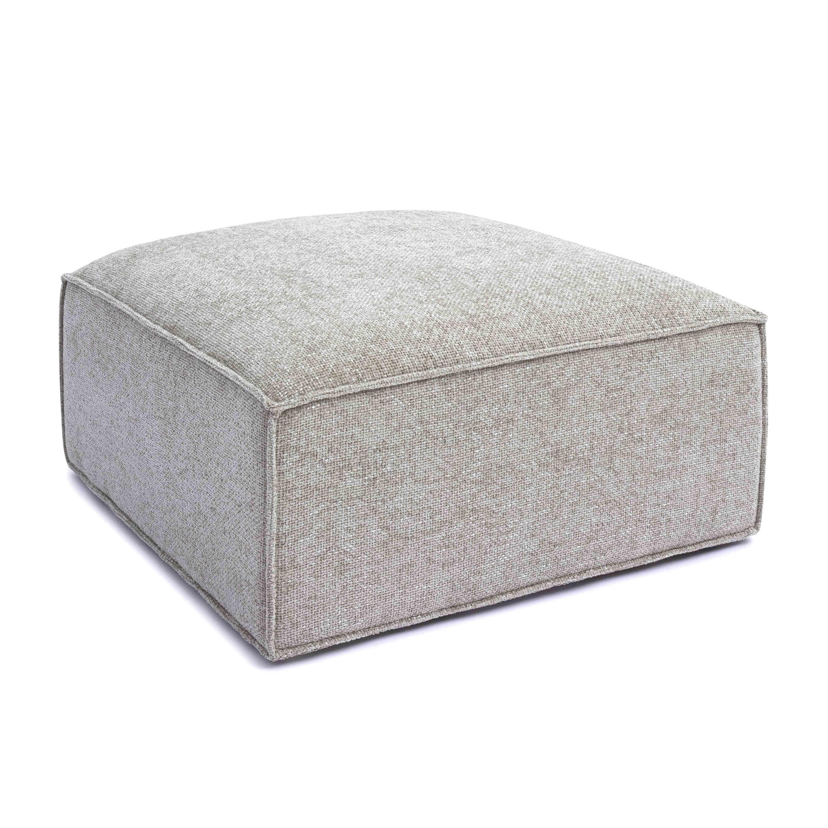 Mindy Taupe Performance Chenille Basketweave Ottoman by TOV Furniture – photo 4 of 6