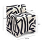 Pippa Black Brushstroke Print Stool by TOV Oc69322