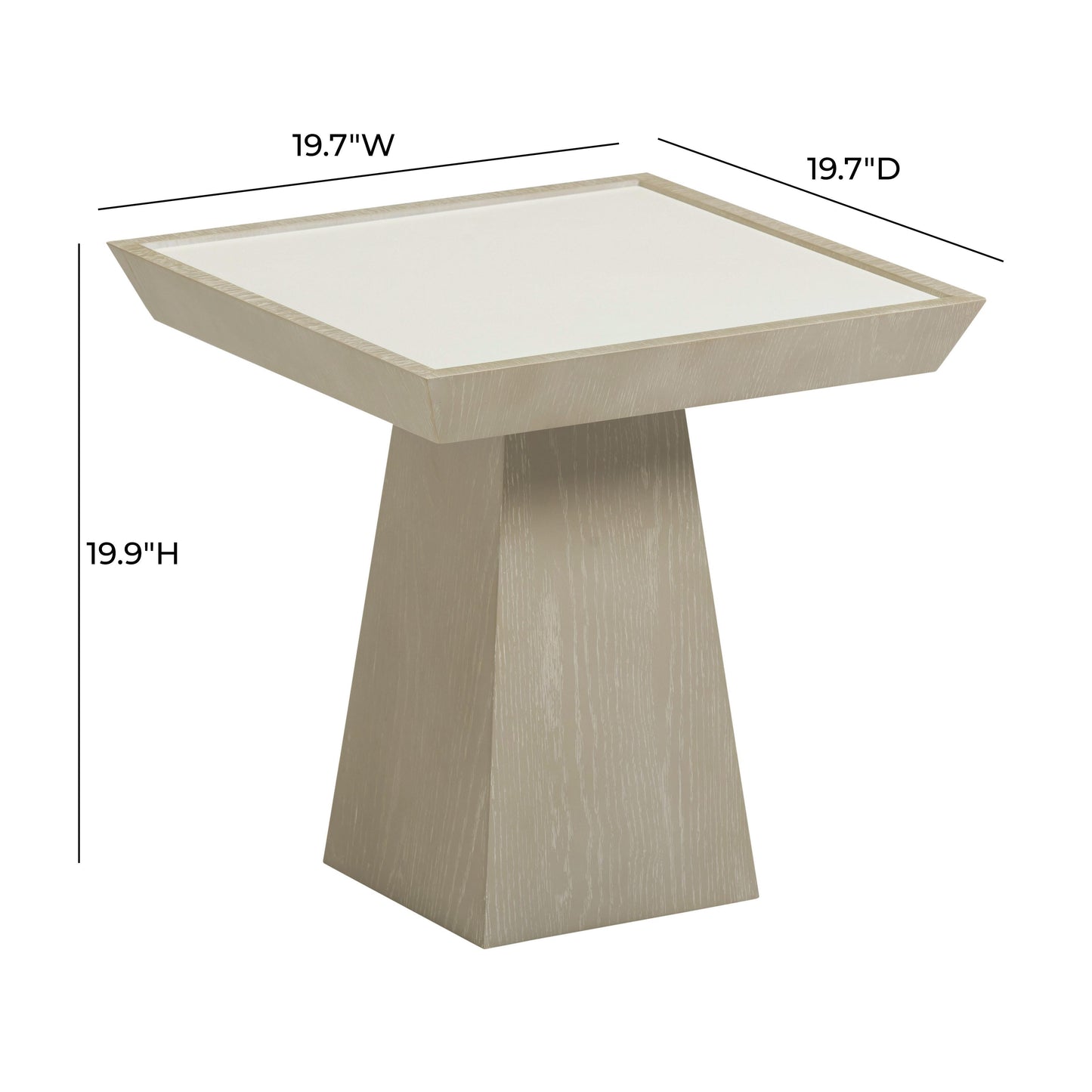 Coco Washed Ash Side Table Brown, Cream, Grey by Tov Furniture