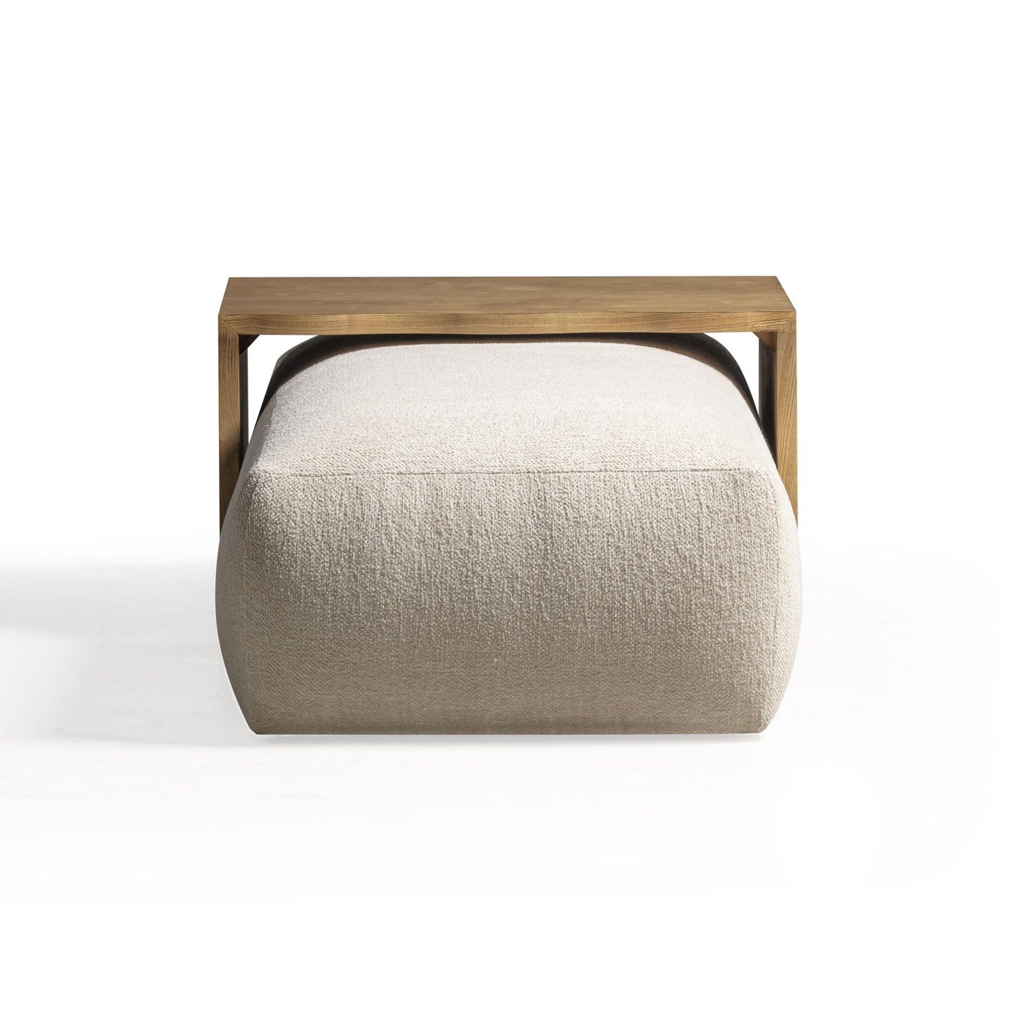 Spencer Performance Basketweave Ottoman With Bridge Table by TOV Oc69358