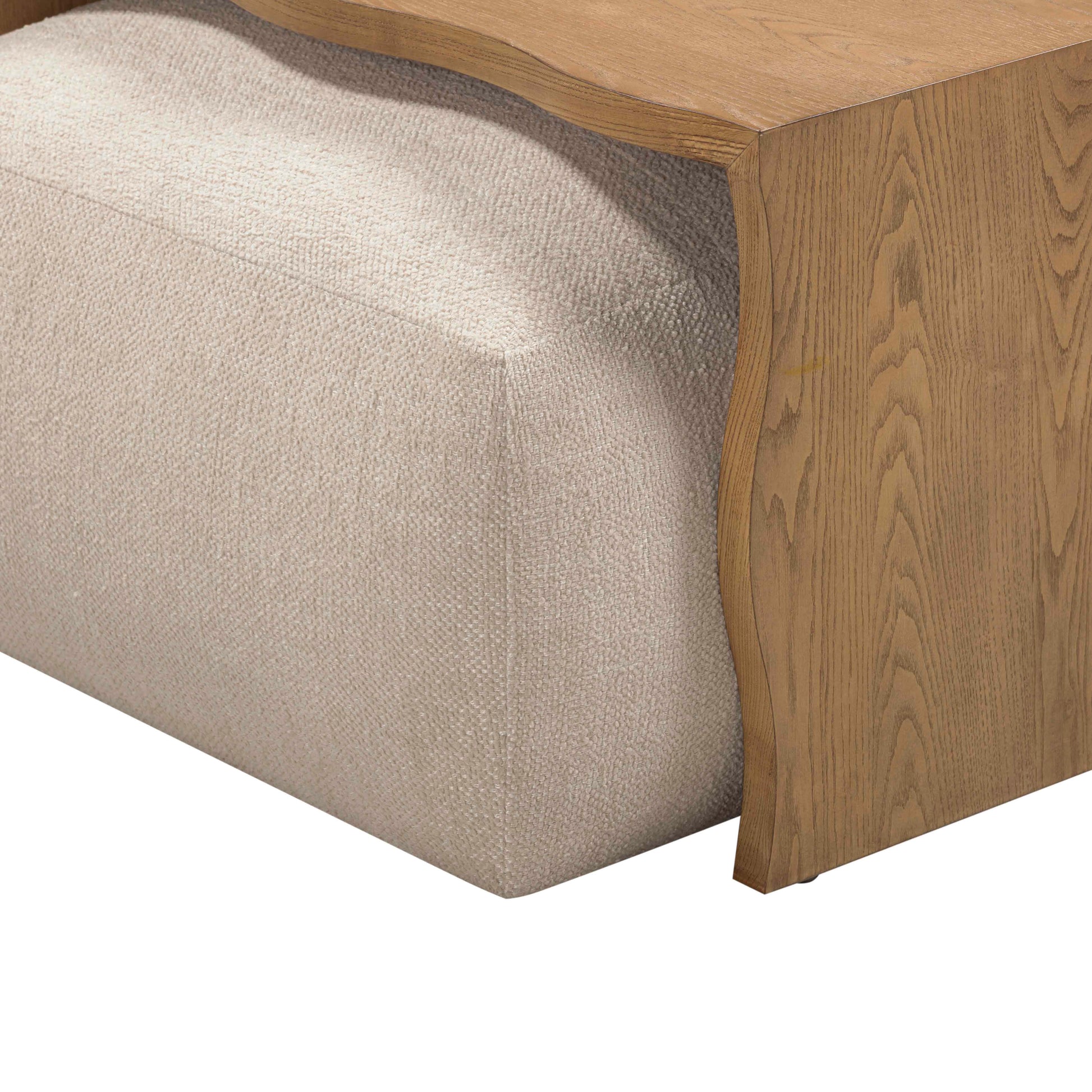 Spencer Performance Basketweave Ottoman With Bridge Table by TOV Oc69358