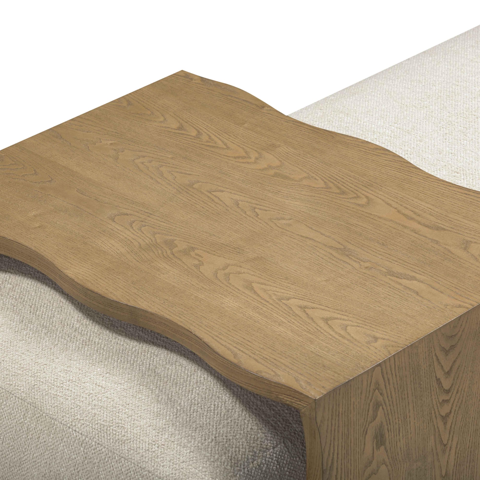 Spencer Performance Basketweave Ottoman With Bridge Table by TOV Oc69358