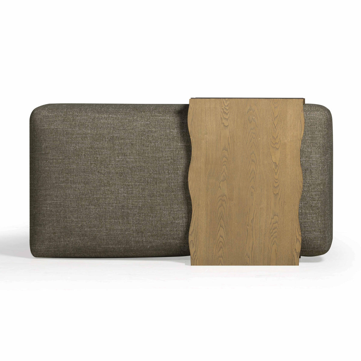 Spencer 54" Olive Green Performance Basketweave Ottoman with Bridge Table by TOV Furniture – photo 6 of 10