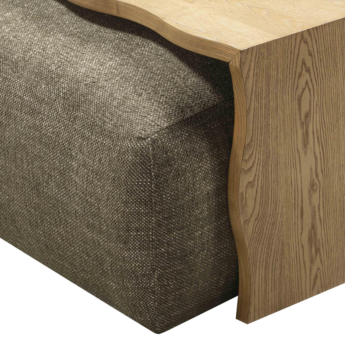Spencer 54" Olive Green Performance Basketweave Ottoman with Bridge Table by TOV Furniture – photo 7 of 10