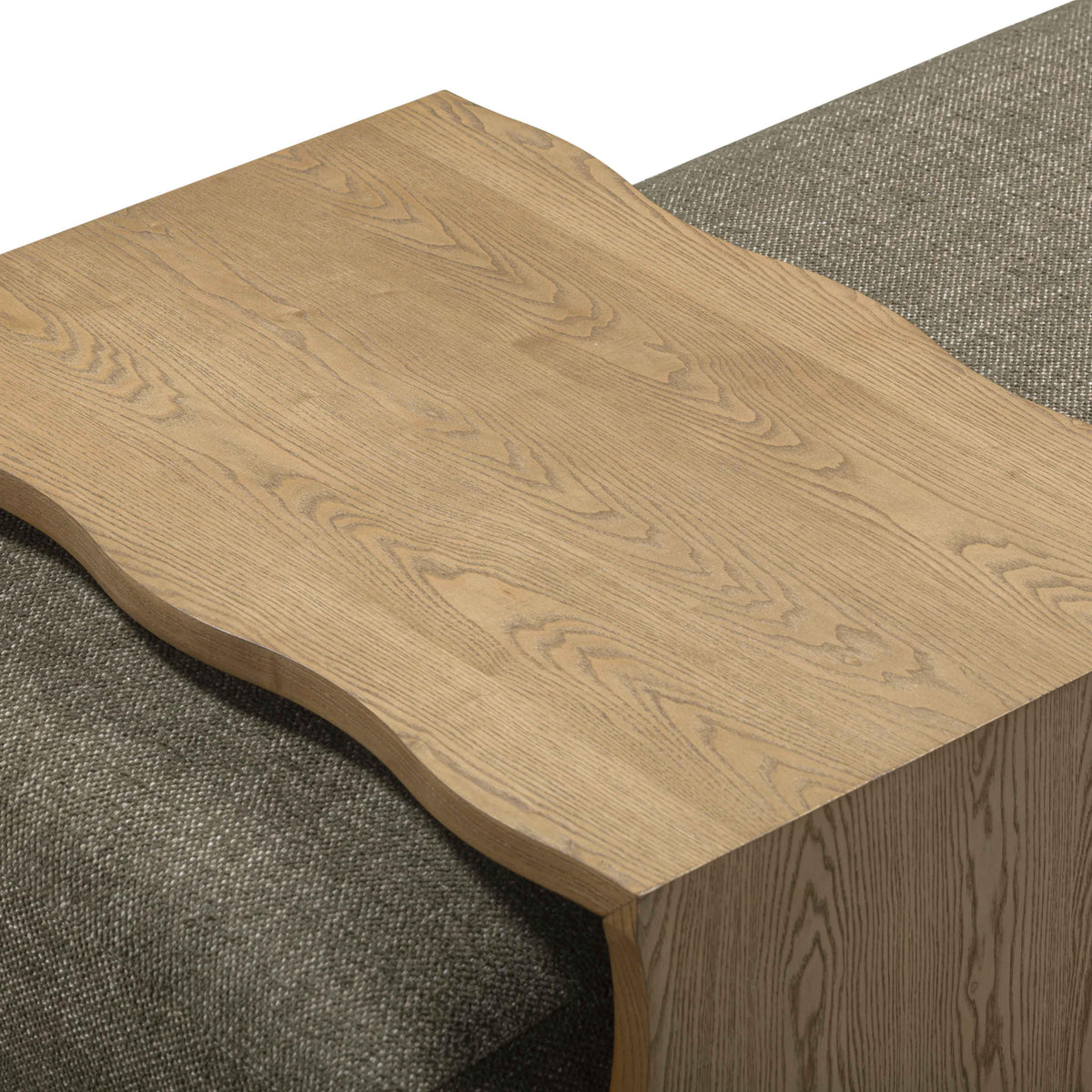 Spencer 54" Olive Green Performance Basketweave Ottoman with Bridge Table by TOV Furniture – photo 8 of 10