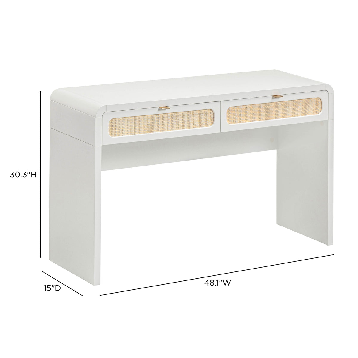 Patty White Rattan Console Desk by TOV Furniture – photo 10 of 10