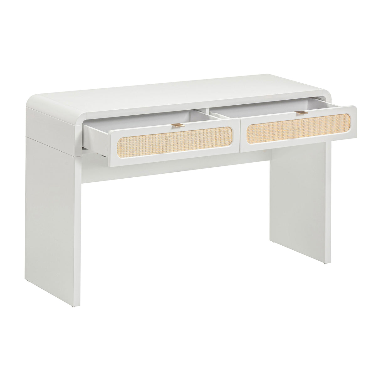 Patty White Rattan Console Desk by TOV Furniture – photo 4 of 10
