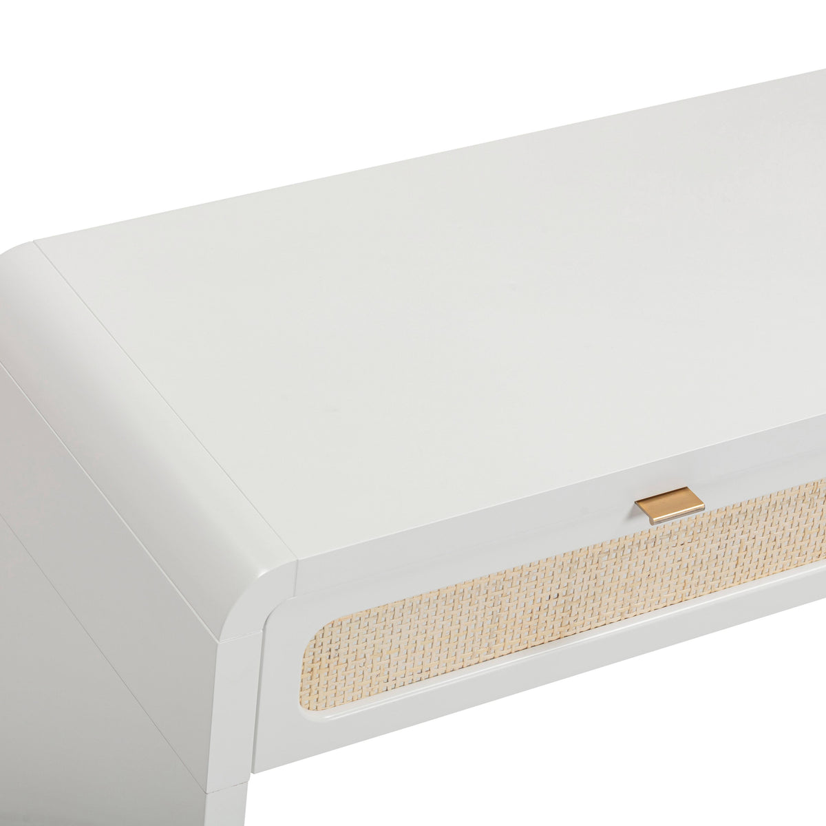 Patty White Rattan Console Desk by TOV Furniture – photo 8 of 10