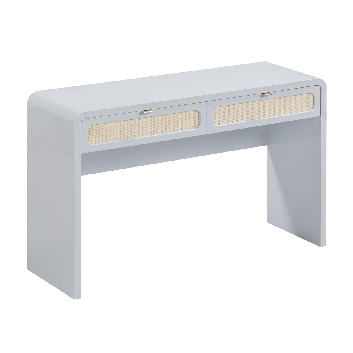 Patty Pastel Blue Rattan Console Desk by TOV Furniture – photo 1 of 9