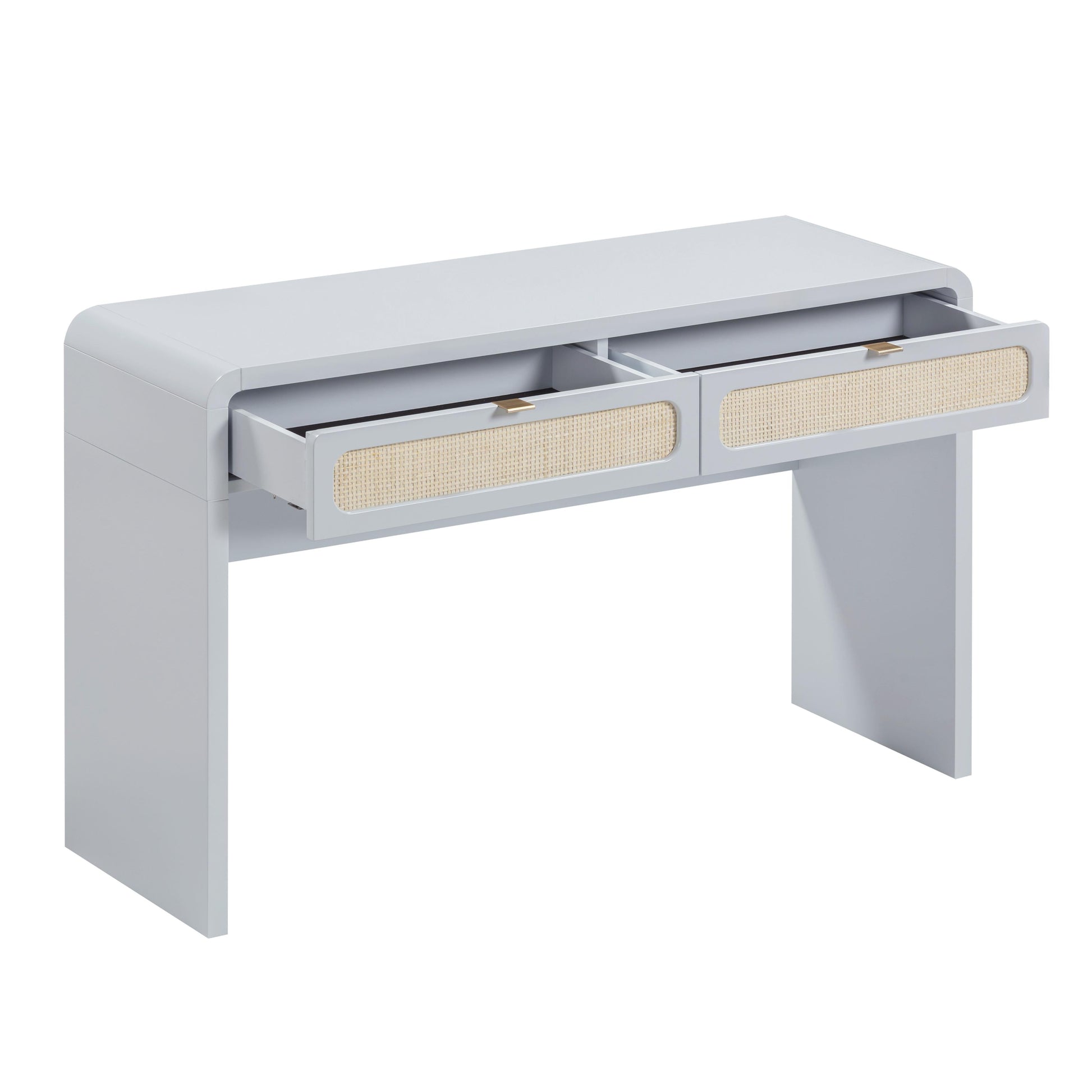 Patty 48 Rattan 2 Drawer Console Desk by TOV Oc69364