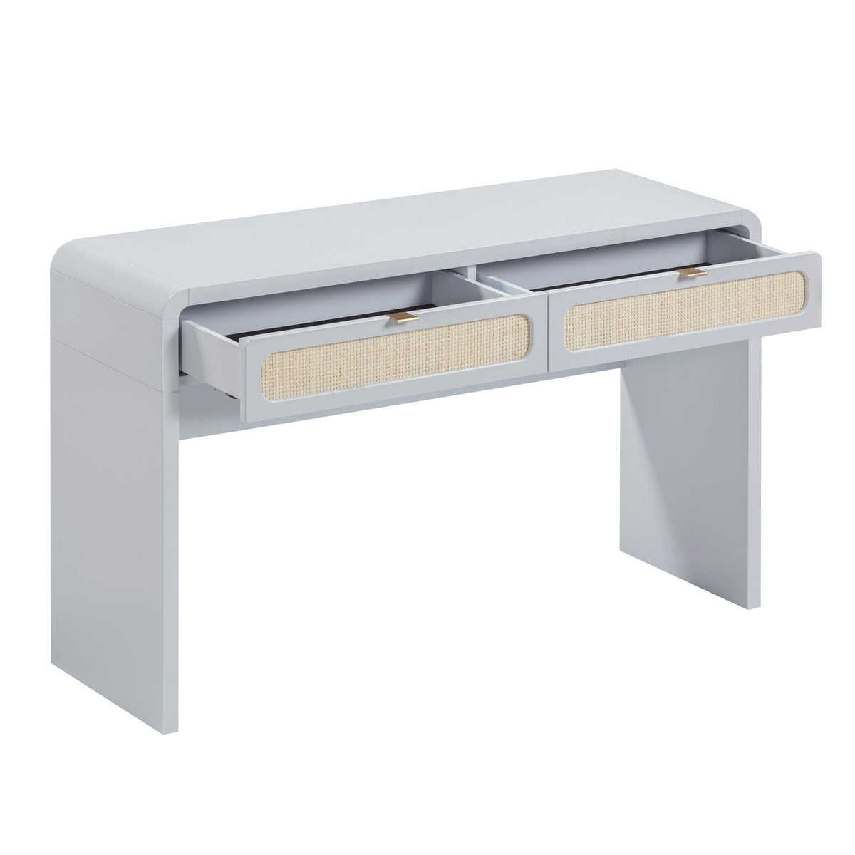Patty Pastel Blue Rattan Console Desk by TOV Furniture – photo 4 of 9