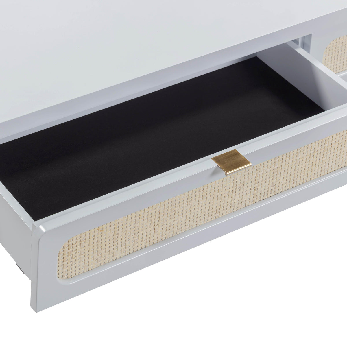 Patty Pastel Blue Rattan Console Desk by TOV Furniture – photo 7 of 9