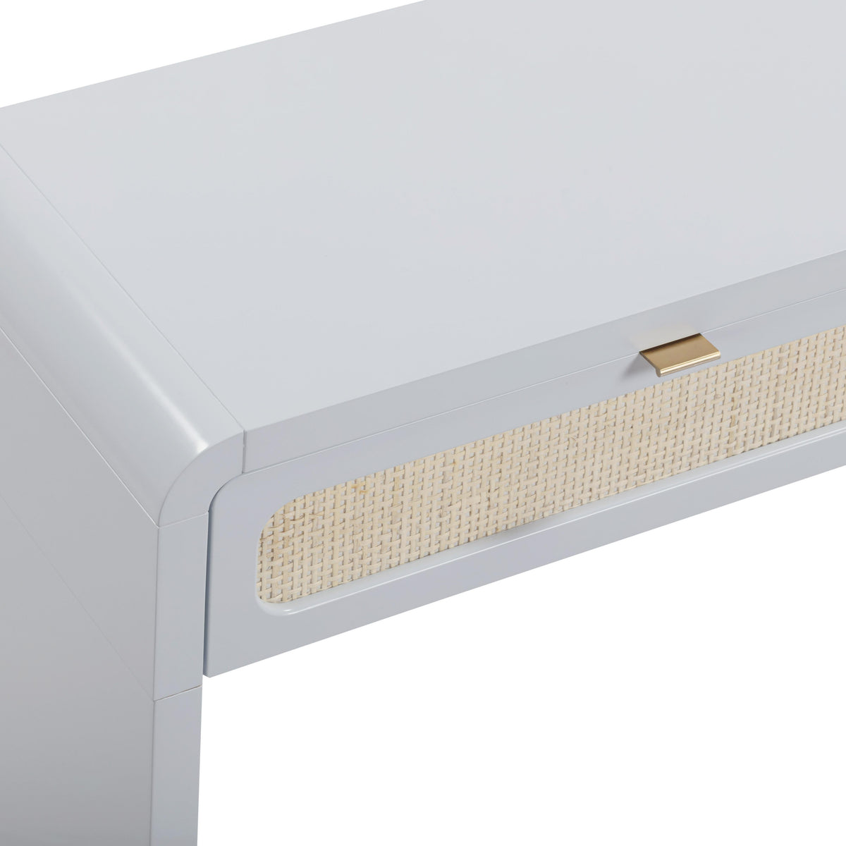 Patty Pastel Blue Rattan Console Desk by TOV Furniture – photo 8 of 9
