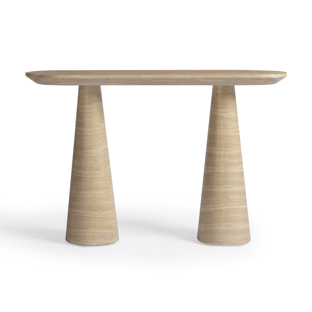 Sandra 47" Faux Travertine Indoor/Outdoor Console Table by TOV Furniture – photo 1 of 7