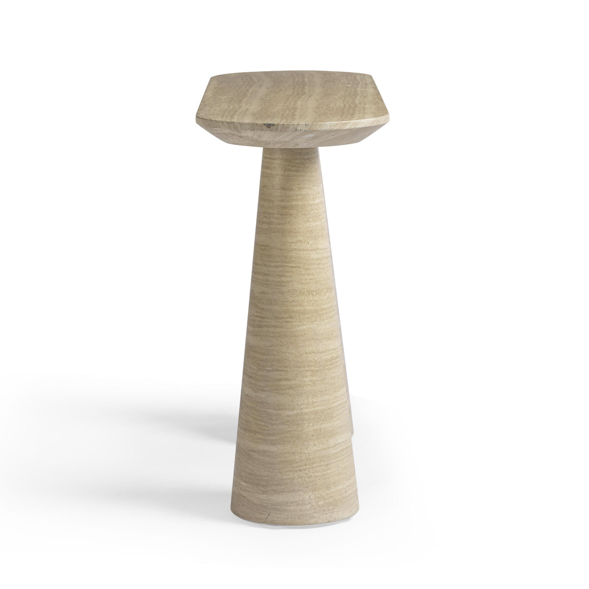 Sandra 47" Faux Travertine Indoor/Outdoor Console Table by TOV Furniture – photo 4 of 7