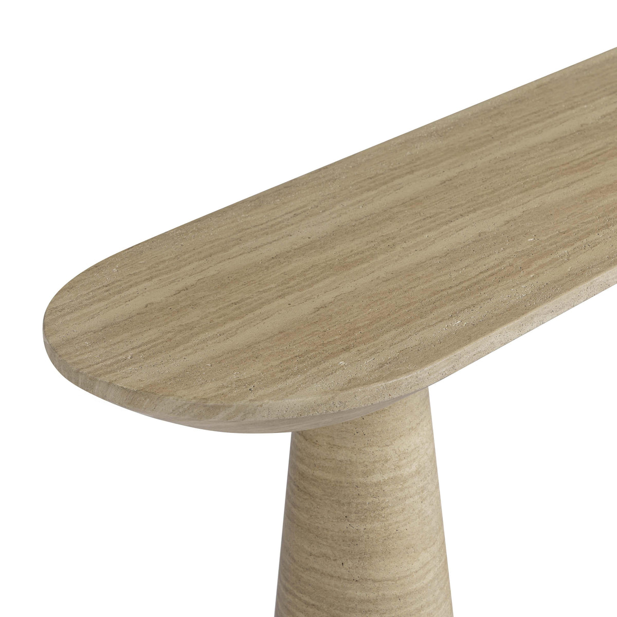 Sandra 47" Faux Travertine Indoor/Outdoor Console Table by TOV Furniture – photo 5 of 7