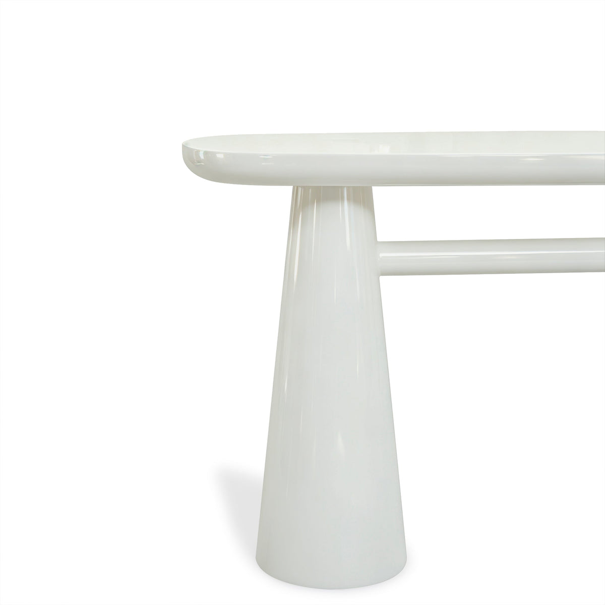 Baila 50" Cream Glossy Lacquer Console Table by TOV Furniture – photo 4 of 9