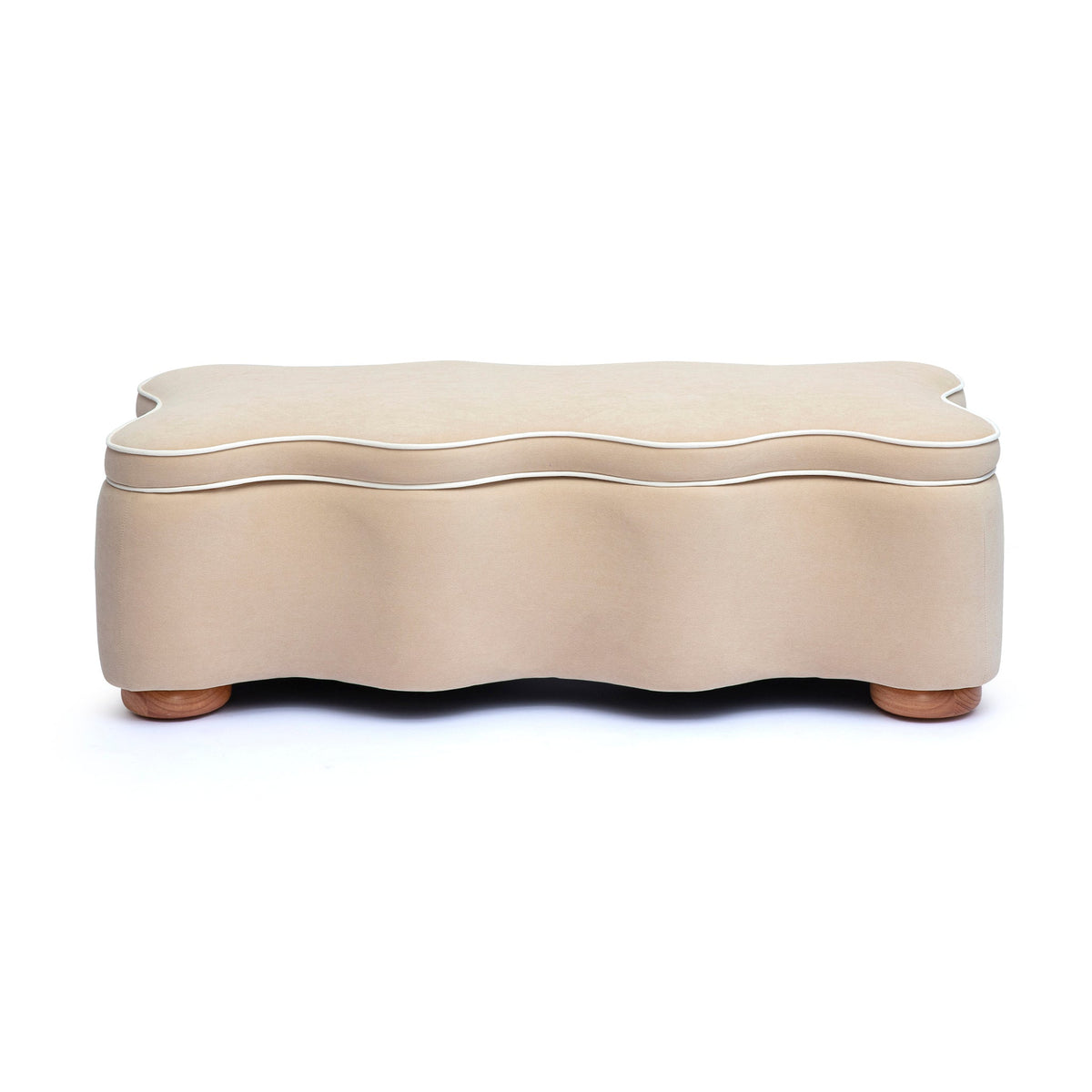 Thalia 48.5" Tan Performance Velvet Storage Bench by TOV Furniture – photo 2 of 7