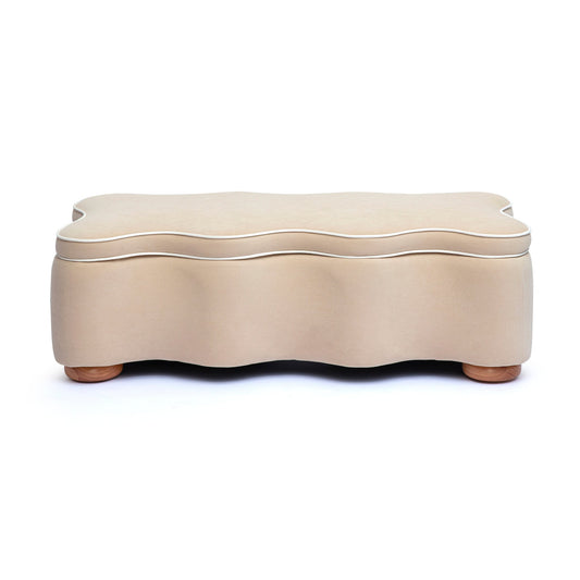 Thalia 48.5" Tan Performance Velvet Storage Bench by TOV Furniture – photo 2 of 7