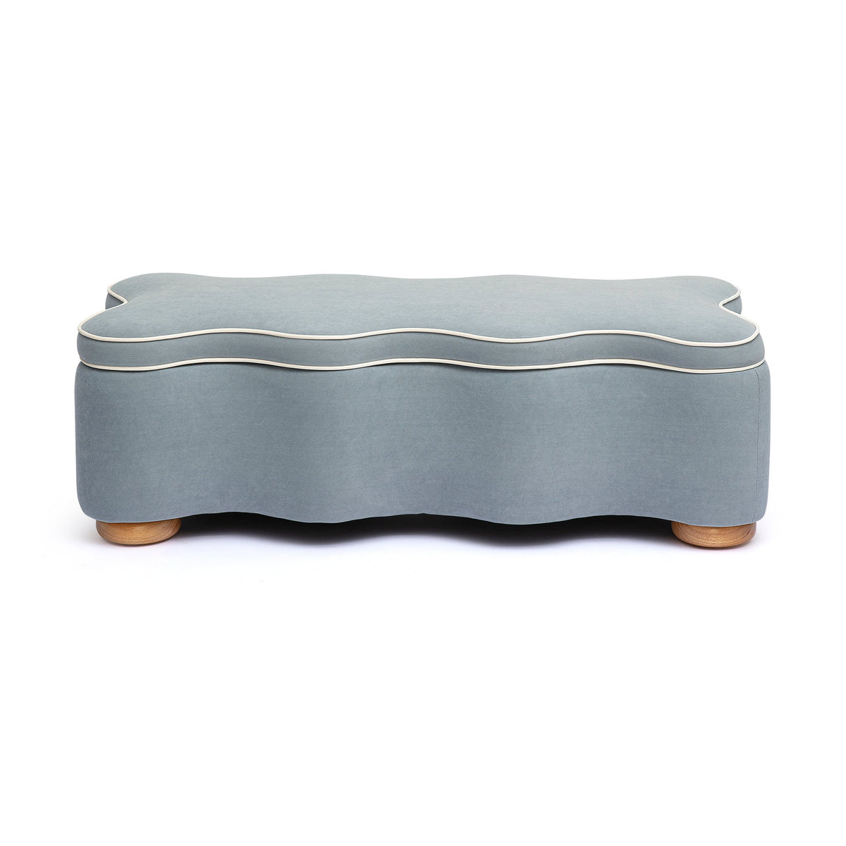 Thalia 48.5" Blue Performance Velvet Storage Bench by TOV Furniture – photo 2 of 7
