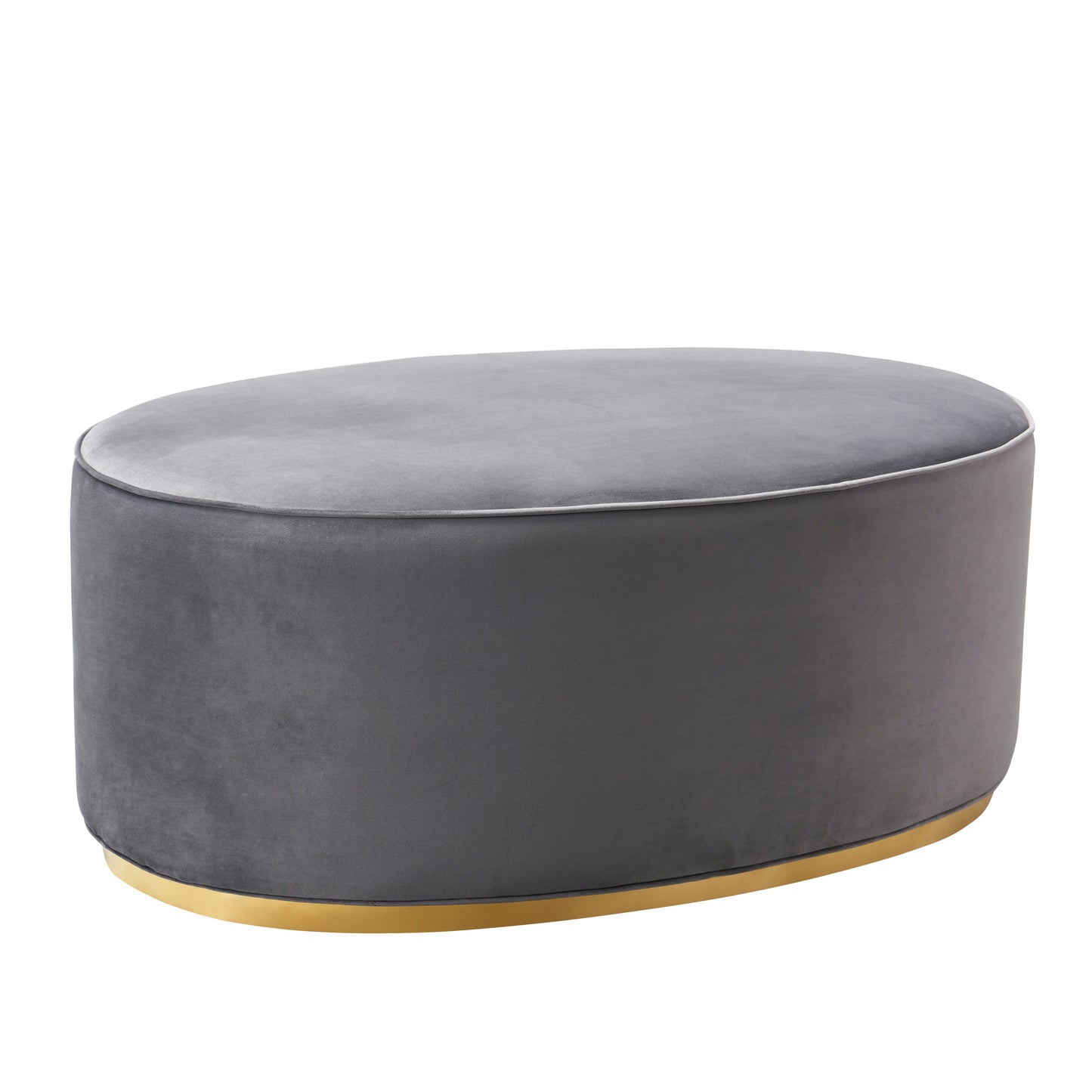 Scarlett Velvet Oval Ottoman by TOV Oc7225