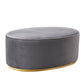 Scarlett Velvet Oval Ottoman by TOV Oc7226