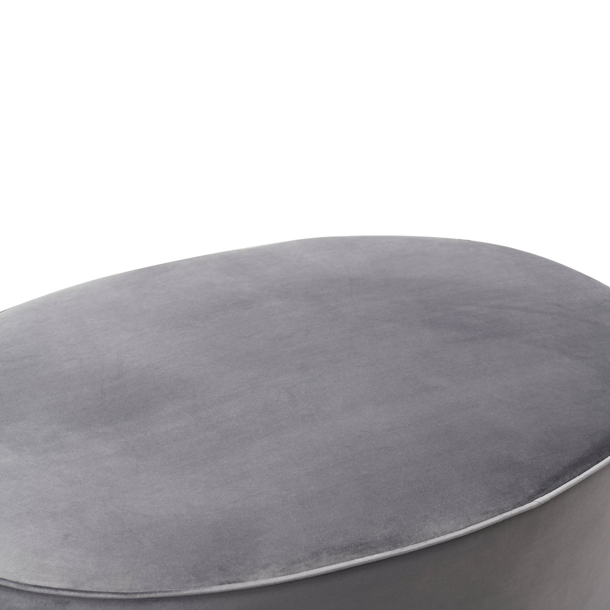 Scarlett Performance Velvet Oval Ottoman in Grey by TOV Furniture – photo 3 of 4