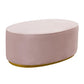 Scarlett Velvet Oval Ottoman by TOV Oc7226