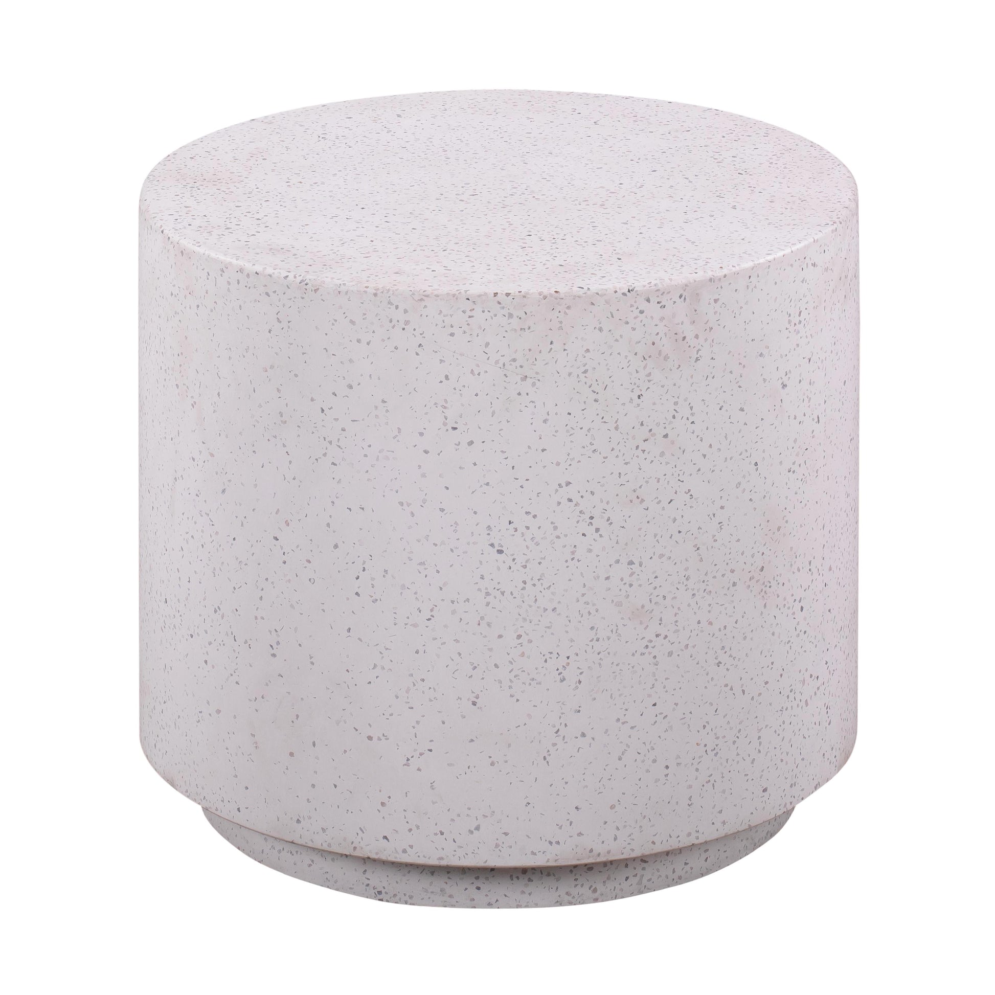 Terrazzo Light Speckled Round Side Table by TOV Oco44053