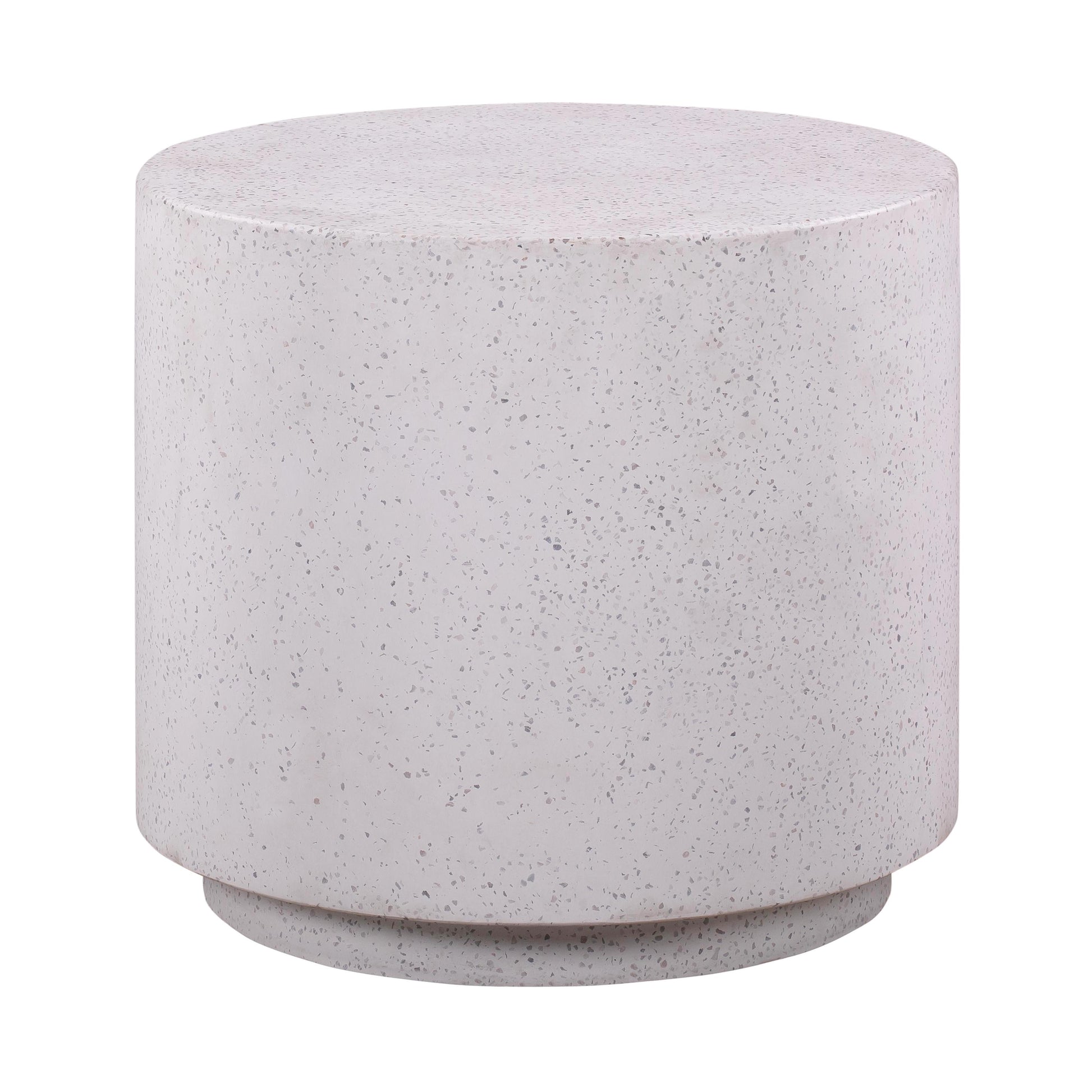 Terrazzo Light Speckled Round Side Table by TOV Oco44053