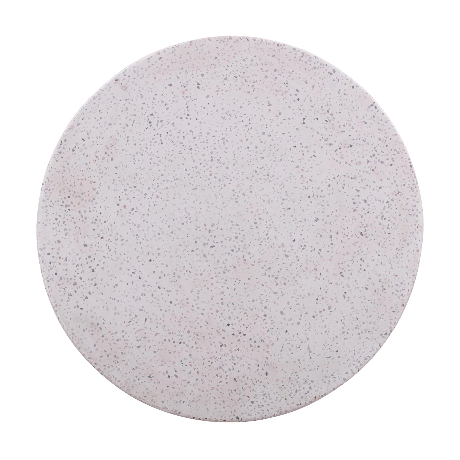 Terrazzo Light Speckled Round Side Table by TOV Oco44053