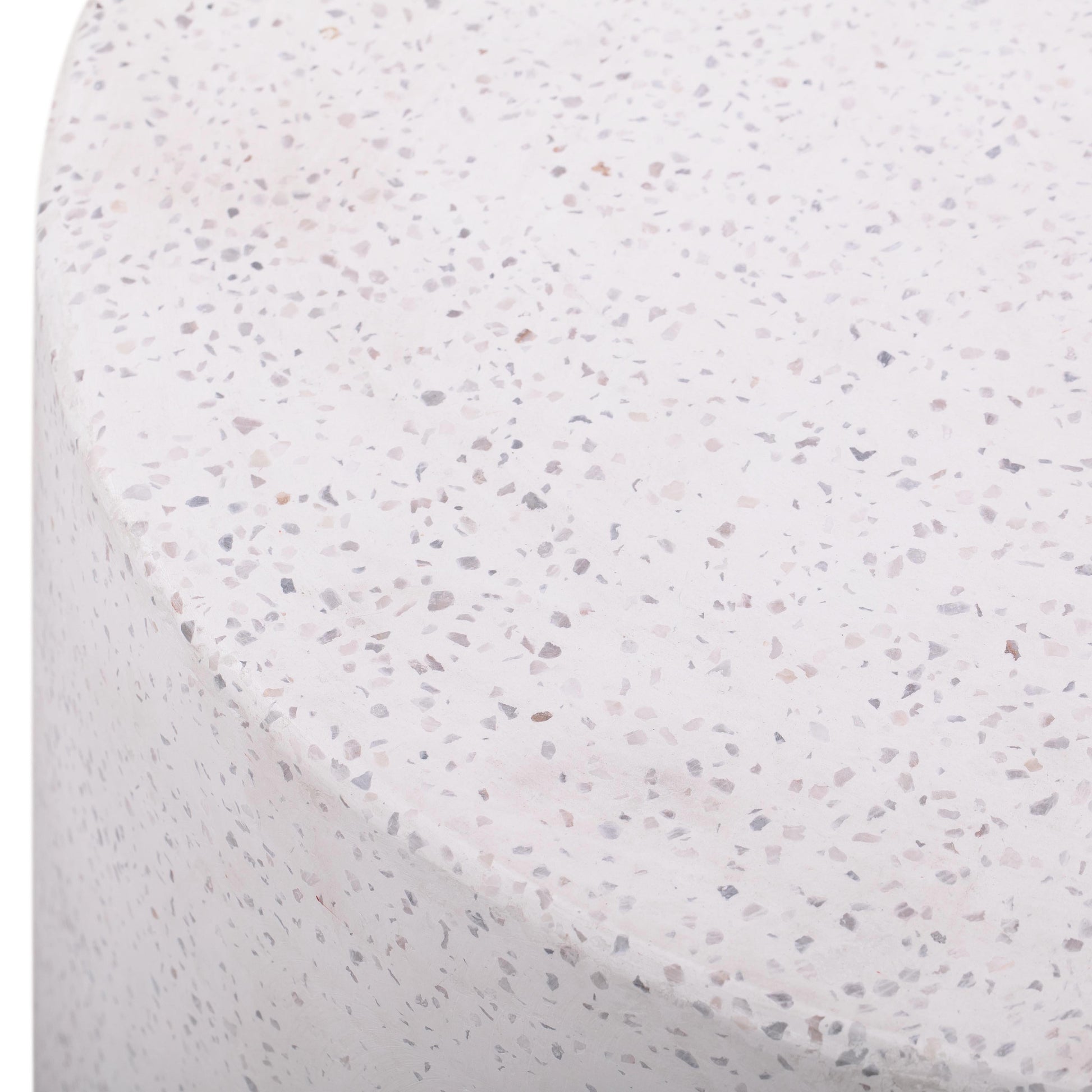 Terrazzo Light Speckled Round Side Table by TOV Oco44053
