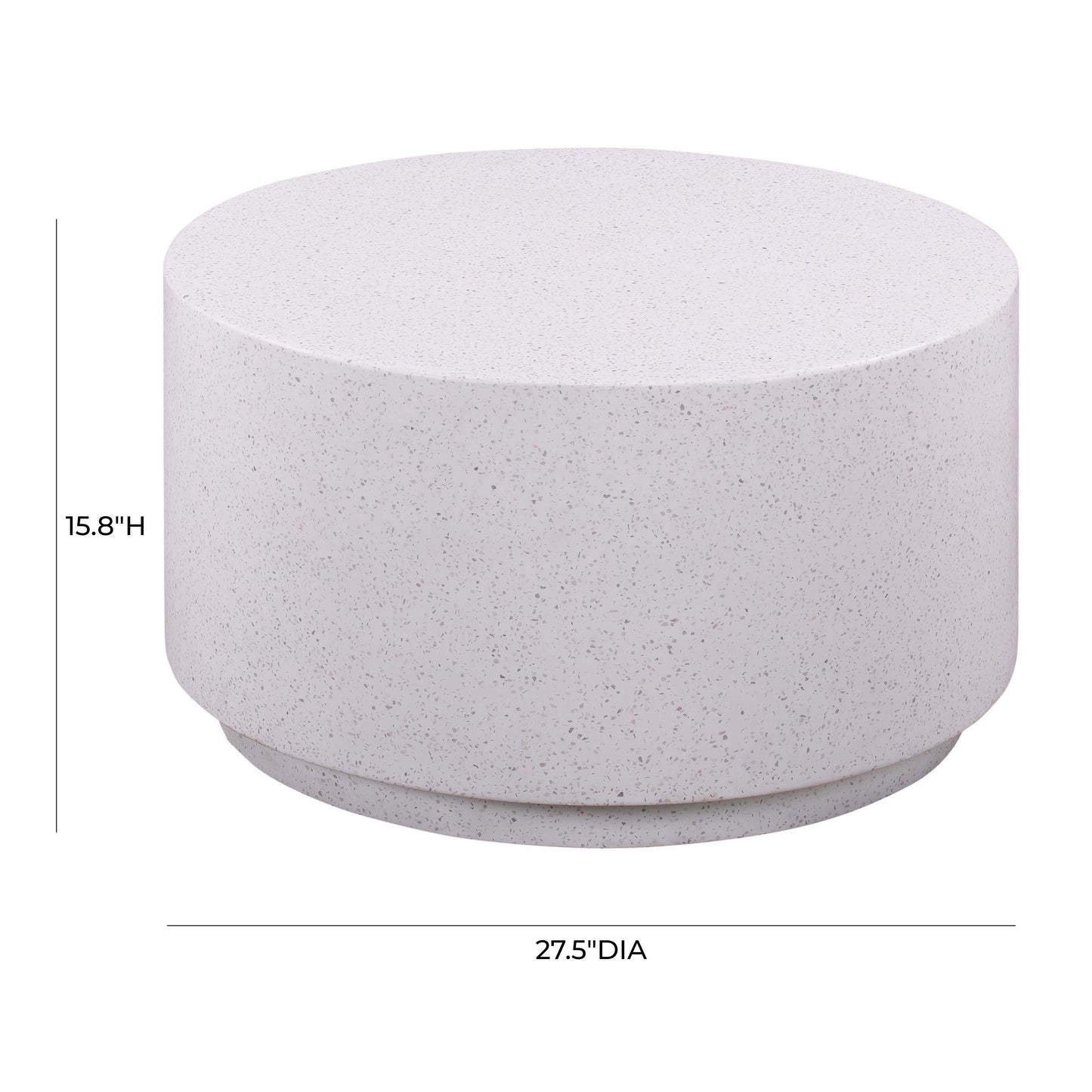Terrazzo 27 5 Light Speckled Round Coffee Table by TOV Oco44054
